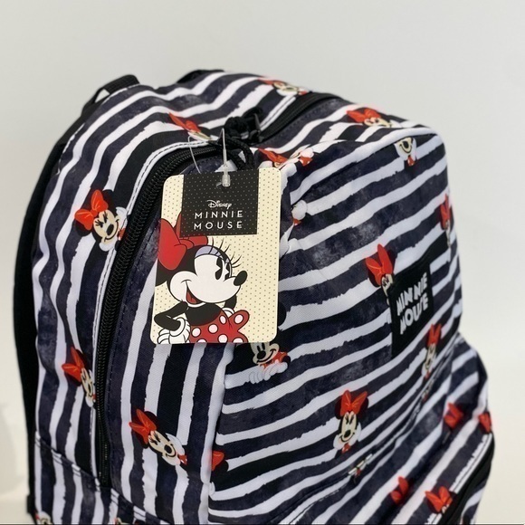 Disney Backpack Minnie Mouse Black White Striped Bag main image 7